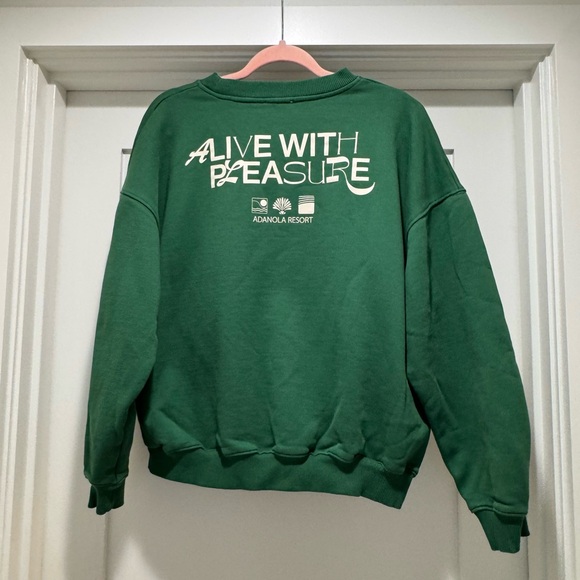 adanola “alive with pleasure” green sweatshirt - Picture 8 of 10